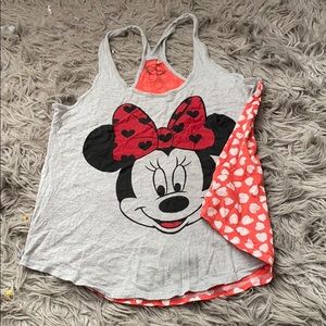 Minnie racer back heart tank top